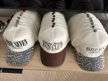 Design Your Own Hat | Business | Bachelor | Bachelorette | Gameday | Sayings | Custom Embroidered Trucker Hat |