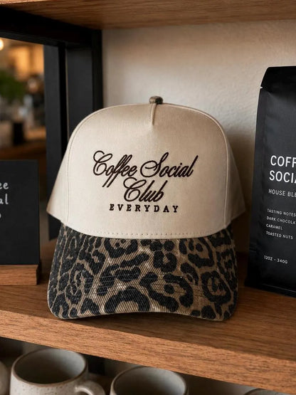 Coffee Social Club Everyday | Trucker Hat | Custom Embroidered | Coffee | Espresso