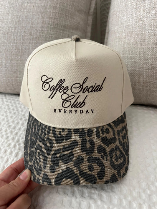 Coffee Social Club Everyday | Trucker Hat | Custom Embroidered | Coffee | Espresso
