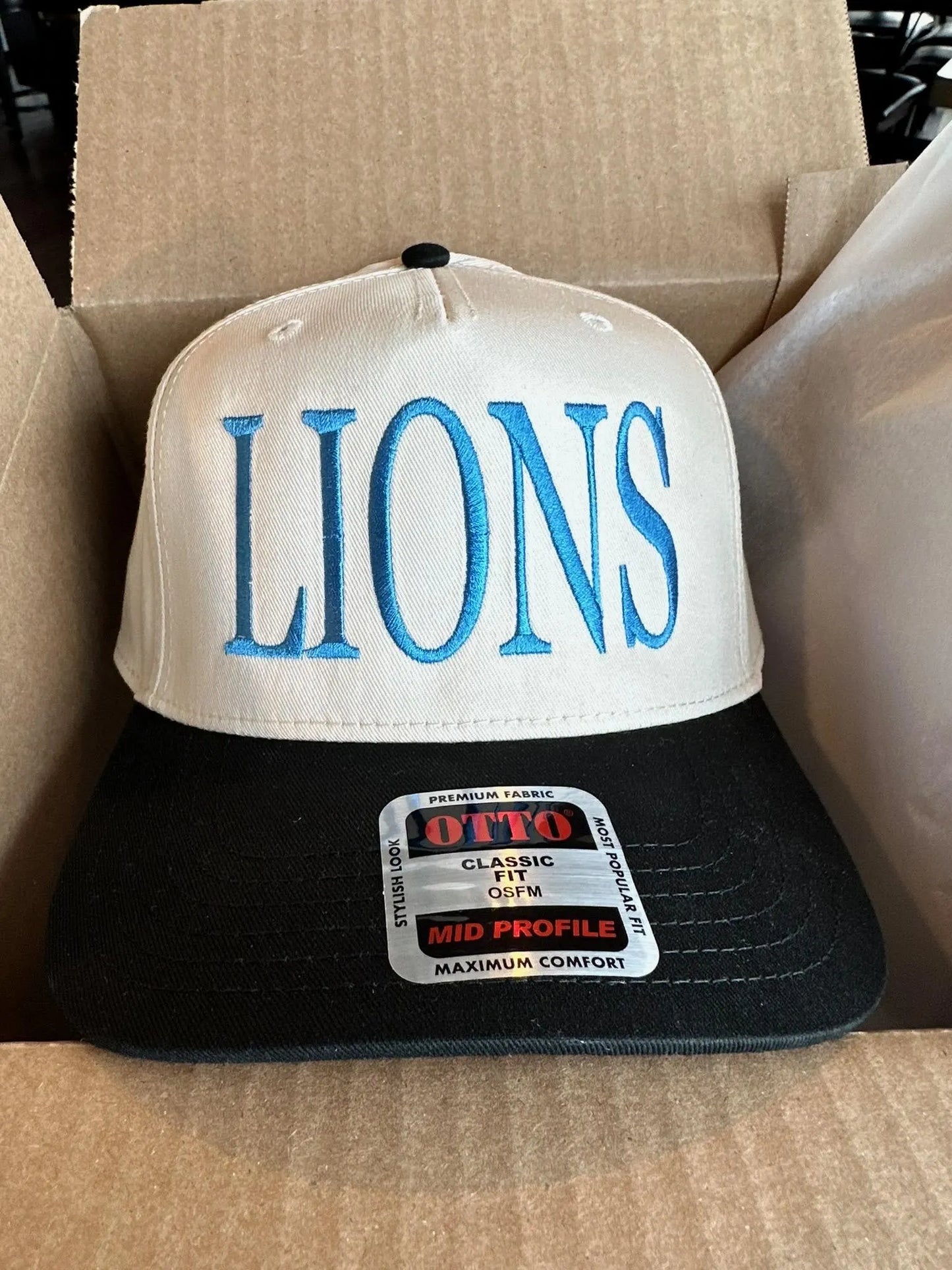 LIONS | Football | NFL | Sporting Events | Trucker Hats | Custom Embroidered