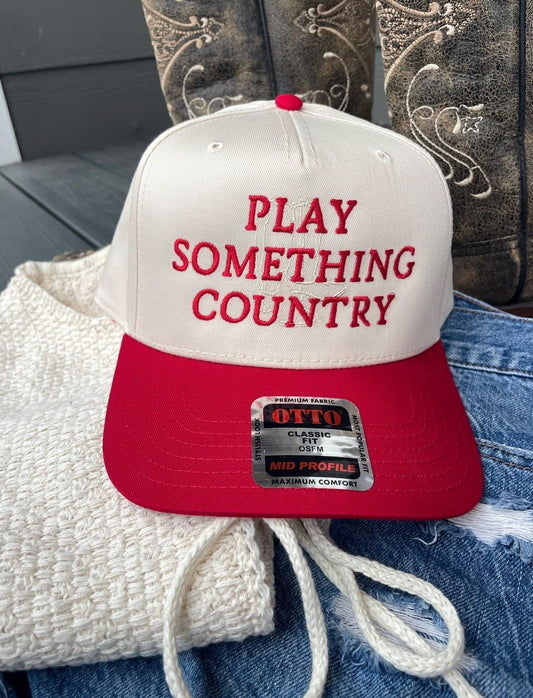 Play Something Country (W/ Boots) | Vintage Trucker Hat | Country | America